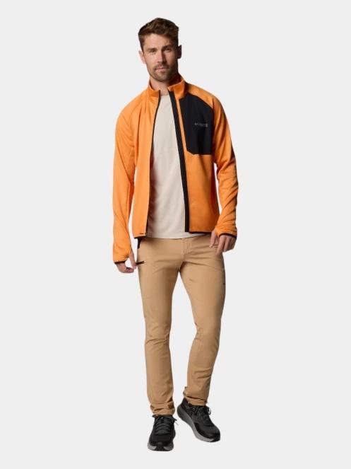pulover polar pt. barbati Columbia Triple Canyon Grid Fleece FZ II portocaliu 5