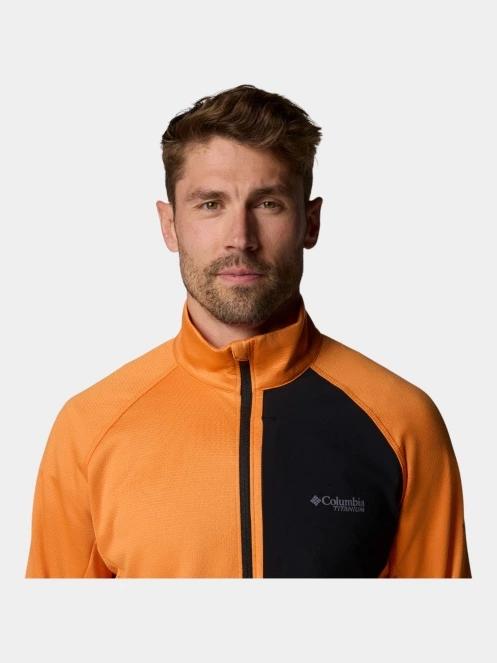 pulover polar pt. barbati Columbia Triple Canyon Grid Fleece FZ II portocaliu 6