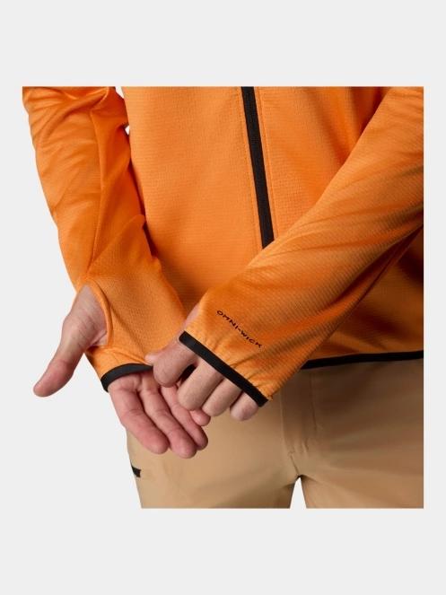 pulover polar pt. barbati Columbia Triple Canyon Grid Fleece FZ II portocaliu 8