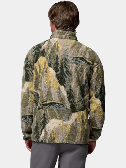 pulover polar pt. barbati Columbia Helvetia II Printed Half Snap Fleece verde 4