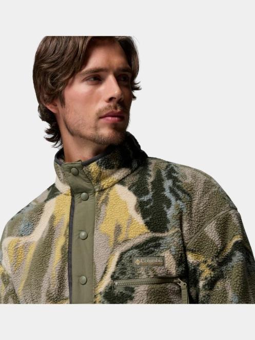 pulover polar pt. barbati Columbia Helvetia II Printed Half Snap Fleece verde 6