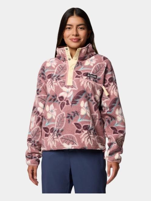 pulover polar pt. femei Columbia Helvetia II Printed Cropped Half Snap roz 2