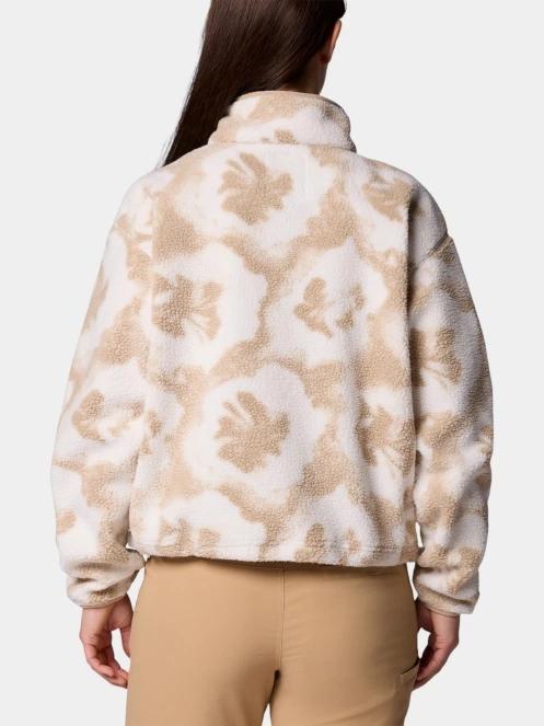 pulover polar pt. femei Columbia Helvetia II Printed Cropped Half Snap nisip 4