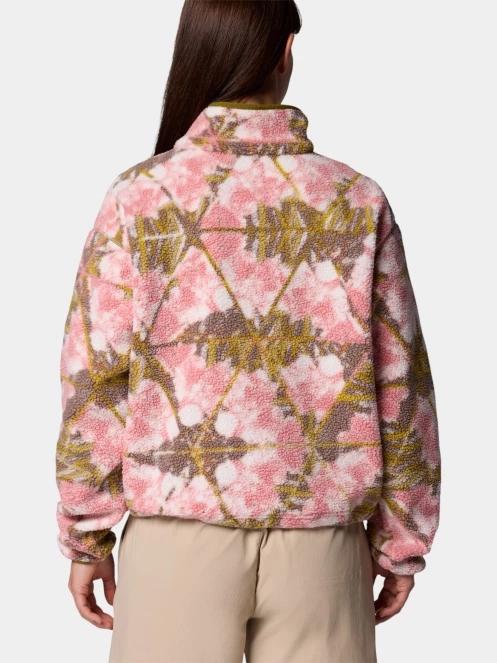 pulover polar pt. femei Columbia Helvetia II Printed Cropped Half Snap roz 4