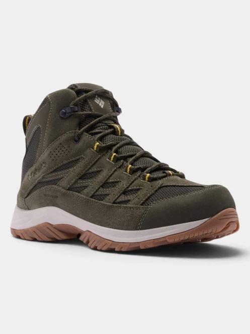 pantofi de drumetie impermeabili pt. barbati Columbia Crestwood Mid Waterproof oliv 2