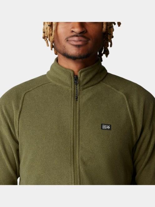 pulover polar pt. barbati Mountain Hardwear Microchill Full Zip Jacket oliv 6
