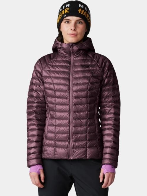 jacheta de puf pt. femei Mountain Hardwear Ghost Whisperer Hoody bordo 2