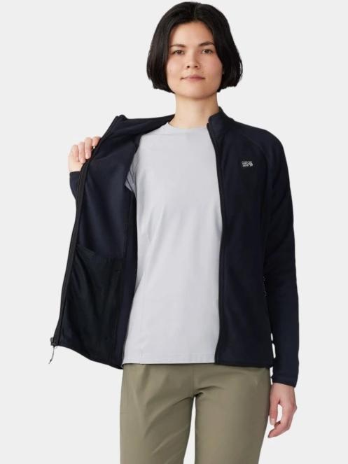 pulover polar pt. femei Mountain Hardwear Microchill Full Zip Jacket negru 5