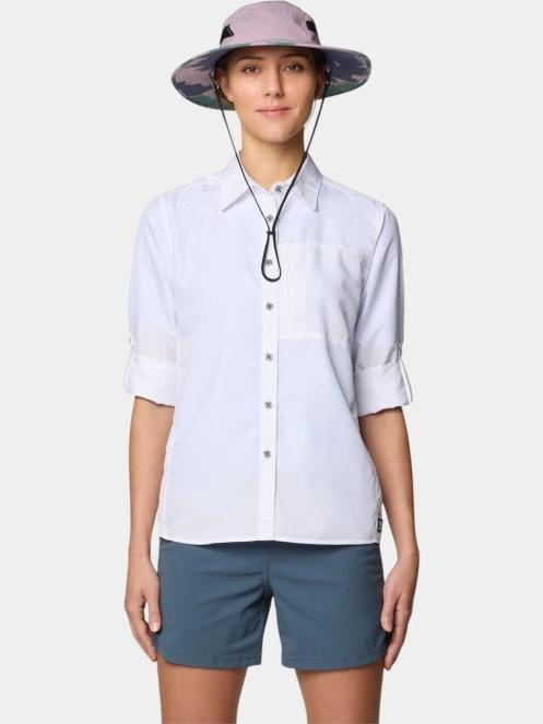 camasa de drumetie cu maneci lungi pt. femei Mountain Hardwear Canyon Long Sleeve alb 5