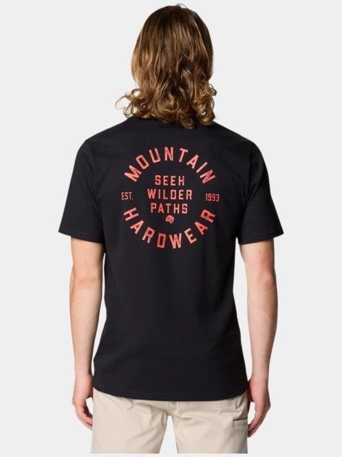 tricou cu maneci scurte pt. barbati Mountain Hardwear MHW Circle Short Sleeve negru 4