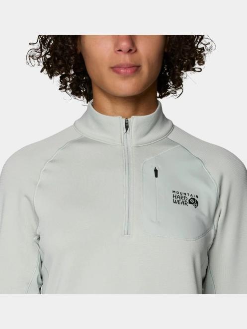 pulover polar pt. femei Mountain Hardwear Up First™ Tech Fleece Quarter Zip gri 5