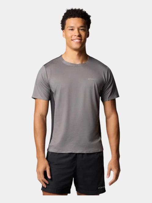tricou pentru sport, cu maneci scurte pt. barbati Columbia Three Pitch Short Sleeve Crew gri 2