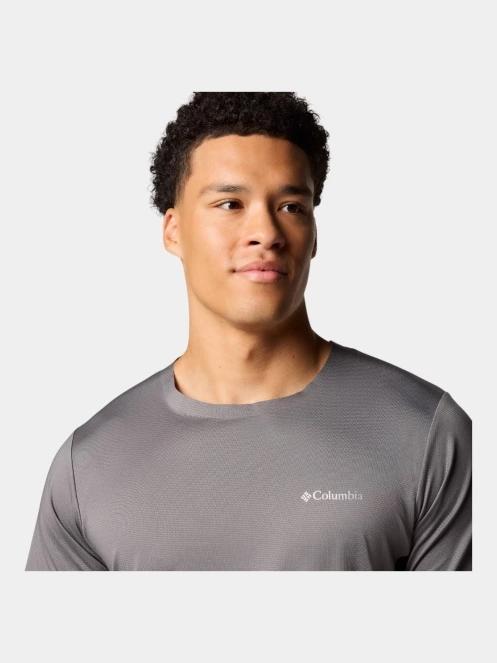 tricou pentru sport, cu maneci scurte pt. barbati Columbia Three Pitch Short Sleeve Crew gri 5
