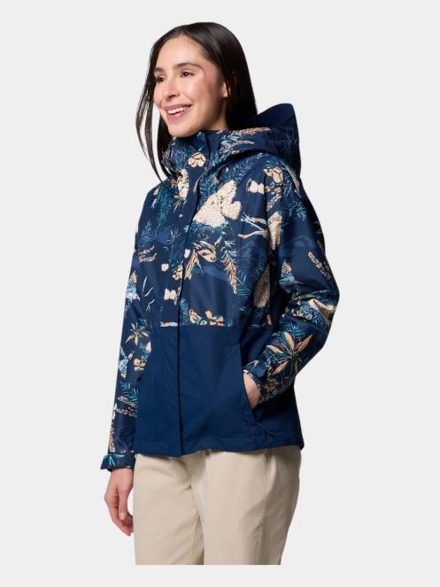 haine de ploaie pt. femei Columbia Hikebound Printed Jacket albastru 3