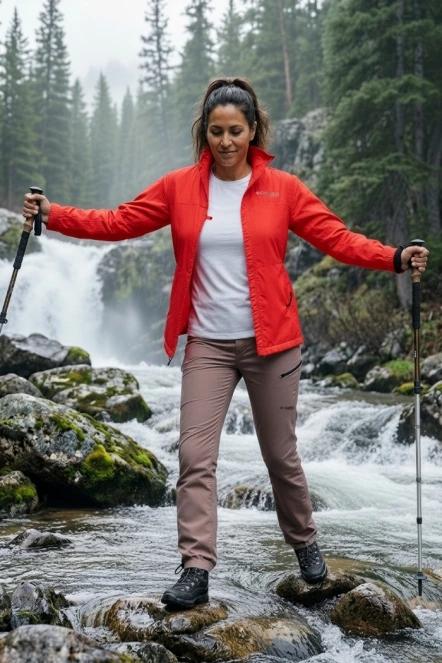 geaca de vant pt. femei Columbia Loop Trail III Windbreaker rosu 11