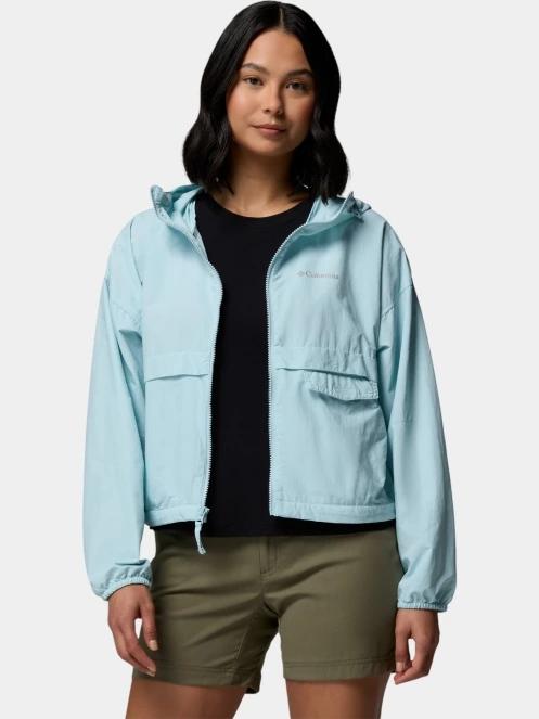 geaca de vant pt. femei Columbia Spire Valley Cropped Windbreaker albastru deschis 9