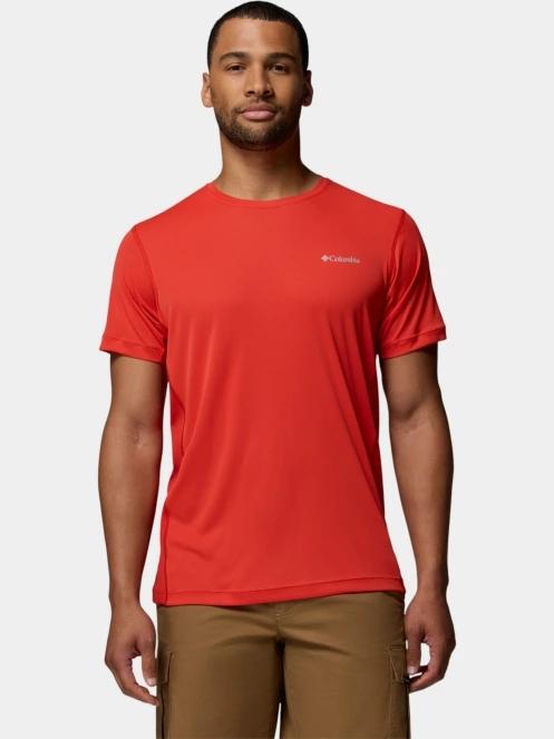 tricou pentru sport, cu maneci scurte pt. barbati Columbia Zero Rules Light Short Sleeve Crew rosu 2