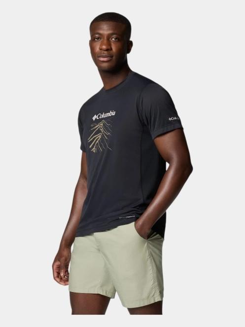 tricou pentru sport, cu maneci scurte pt. barbati Columbia Zero Rules Light Short Sleeve Graphic Crew negru 3