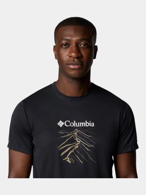 tricou pentru sport, cu maneci scurte pt. barbati Columbia Zero Rules Light Short Sleeve Graphic Crew negru 5