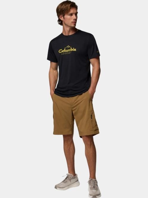 tricou pentru sport, cu maneci scurte pt. barbati Columbia Zero Rules Light Short Sleeve Graphic Crew negru 5