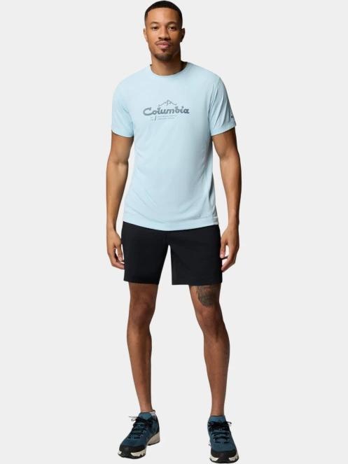 tricou pentru sport, cu maneci scurte pt. barbati Columbia Zero Rules Light Short Sleeve Graphic Crew albastru deschis 5