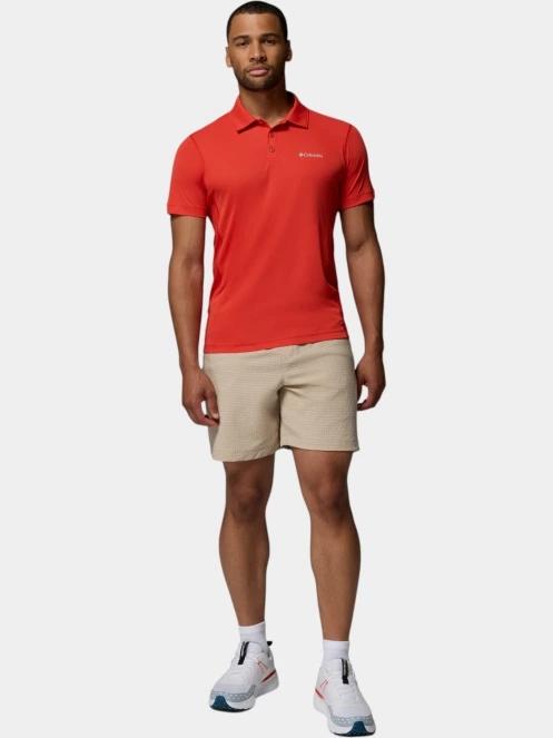 tricou de sport, cu guler pt. barbati Columbia Zero Rules Light Polo rosu 5