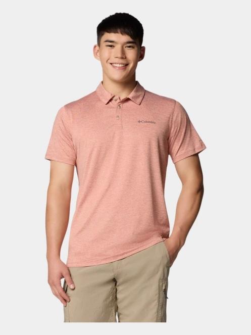 tricou cu guler pt. barbati Columbia Tech Trail Utility Polo rosu 2