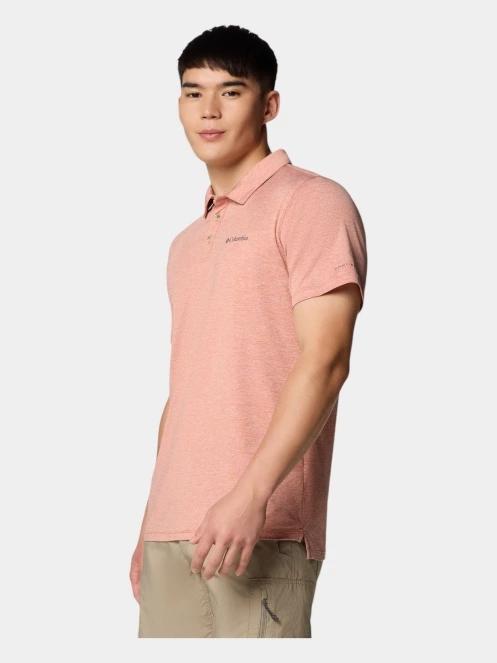 tricou cu guler pt. barbati Columbia Tech Trail Utility Polo rosu 3