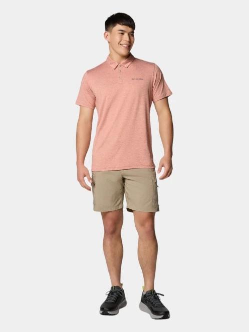 tricou cu guler pt. barbati Columbia Tech Trail Utility Polo rosu 5