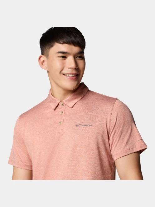 tricou cu guler pt. barbati Columbia Tech Trail Utility Polo rosu 6