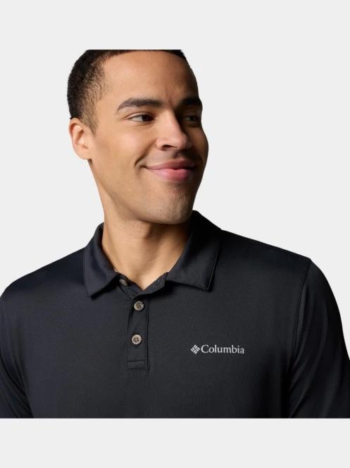 tricou de sport, cu guler pt. barbati Columbia Tech Trail Utility Polo negru 6