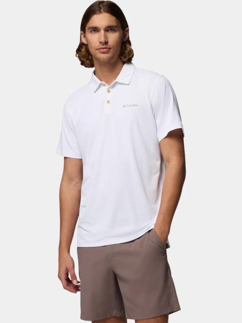 tricou de sport, cu guler pt. barbati Columbia Tech Trail Utility Polo alb 2