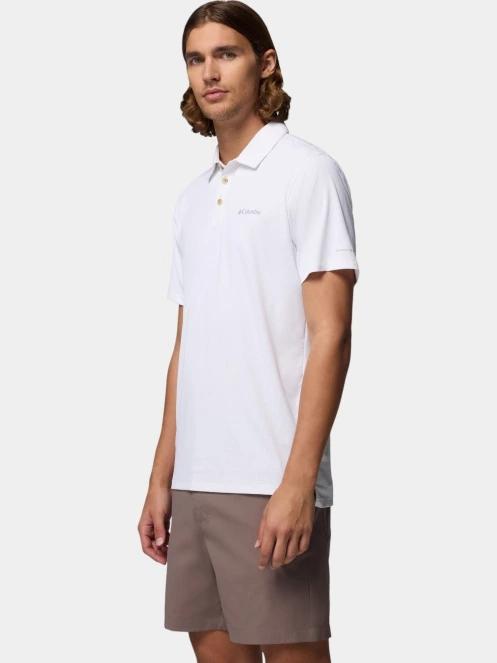 tricou de sport, cu guler pt. barbati Columbia Tech Trail Utility Polo alb 3