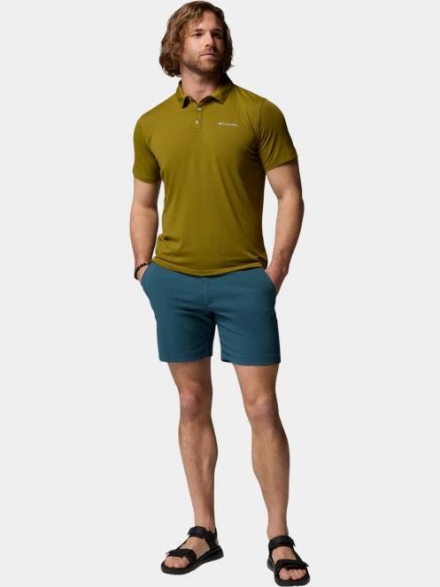 tricou de sport, cu guler pt. barbati Columbia Tech Trail Utility Polo verde 5