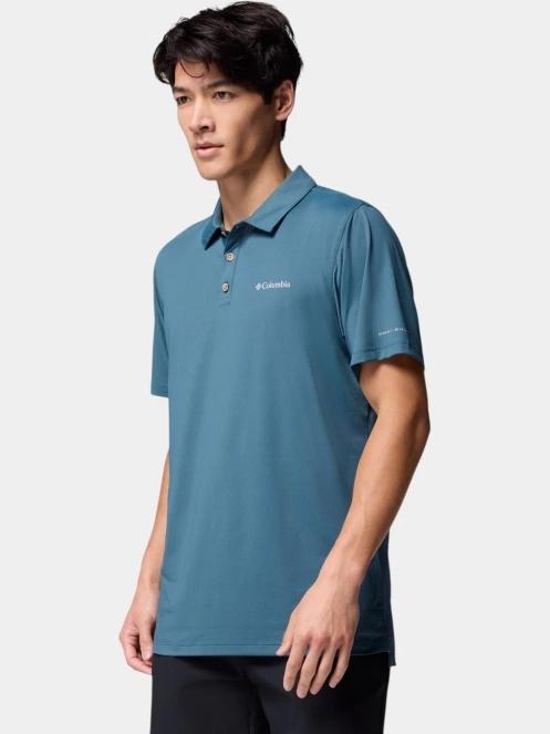 tricou de sport, cu guler pt. barbati Columbia Tech Trail Utility Polo albastru 3