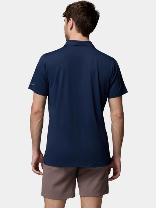 tricou de sport, cu guler pt. barbati Columbia Tech Trail Utility Polo albastru inchis 4