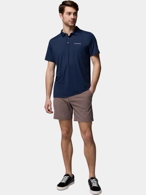 tricou de sport, cu guler pt. barbati Columbia Tech Trail Utility Polo albastru inchis 5