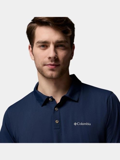 tricou de sport, cu guler pt. barbati Columbia Tech Trail Utility Polo albastru inchis 6