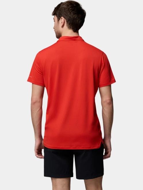 tricou de sport, cu guler pt. barbati Columbia Tech Trail Utility Polo rosu 4