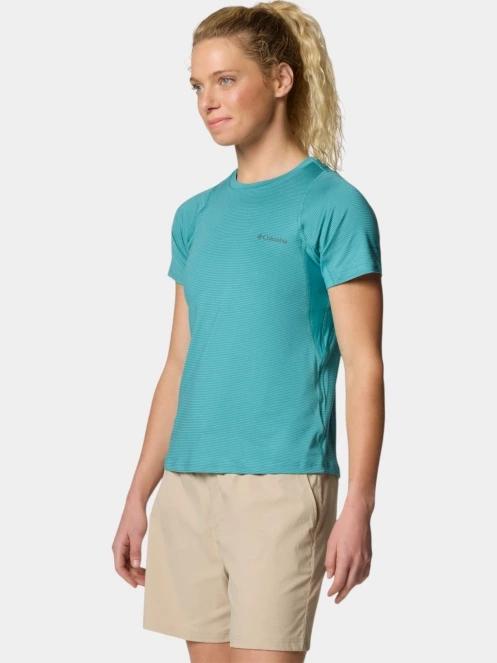 tricou pentru sport, cu maneci scurte pt. femei Columbia Weekend Ascent Short Sleeve Shirt verde 3