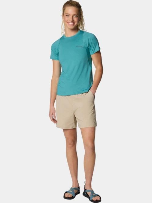 tricou pentru sport, cu maneci scurte pt. femei Columbia Weekend Ascent Short Sleeve Shirt verde 5