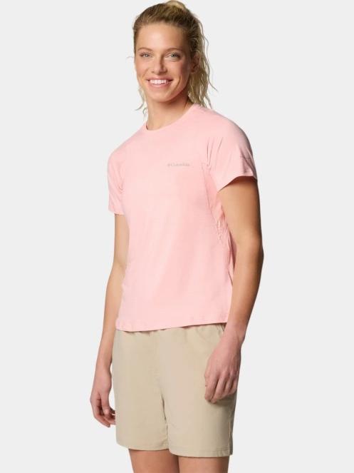 tricou pentru sport, cu maneci scurte pt. femei Columbia Weekend Ascent Short Sleeve Shirt roz 3