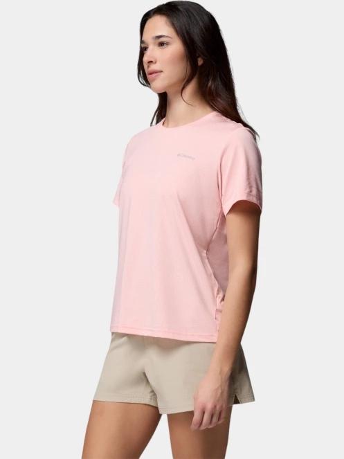 tricou pentru sport, cu maneci scurte pt. femei Columbia Wild Springs Short Sleeve Shirt roz 3