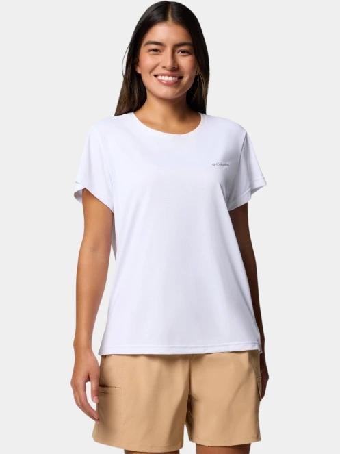 tricou pentru sport, cu maneci scurte pt. femei Columbia Bluevista Hill Short Sleeve Crew alb 2