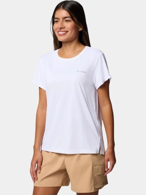 tricou pentru sport, cu maneci scurte pt. femei Columbia Bluevista Hill Short Sleeve Crew alb 3