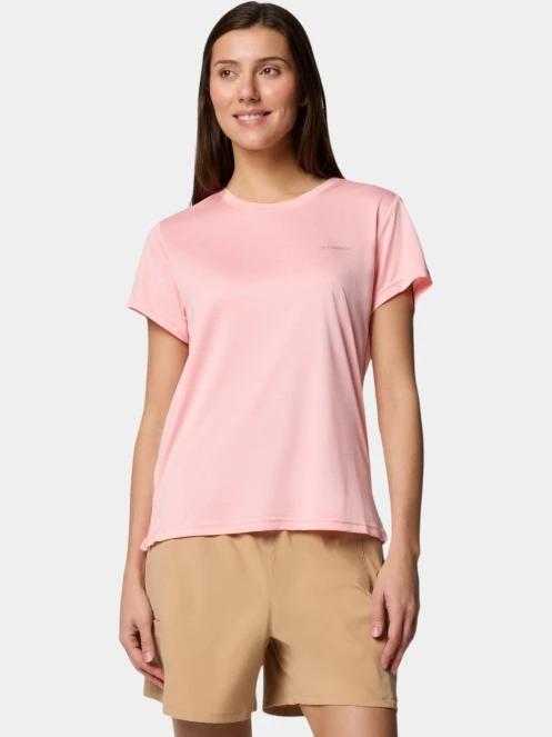 tricou pentru sport, cu maneci scurte pt. femei Columbia Bluevista Hill Short Sleeve Crew roz 2
