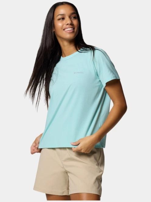 tricou pentru sport, cu maneci scurte pt. femei Columbia Sun Trek Short Sleeve II verde 7
