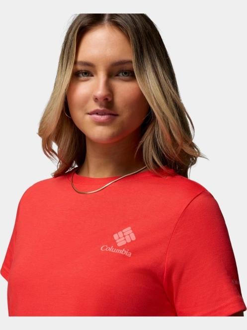 tricou cu maneci scurte pt. femei Columbia Rolling Bend Graphic Short Sleeve Shirt rosu 6