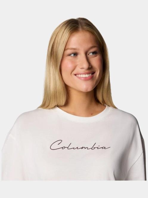 tricou cu maneci scurte pt. femei Columbia Rolling Bend Graphic Oversized Tee alb 6