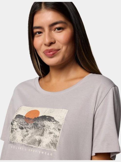 tricou cu maneci scurte pt. femei Columbia Ruby Springs Graphic Scoop Neck Short Sleeve Shirt gri 5